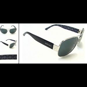 Black and silver Versace sunglasses.